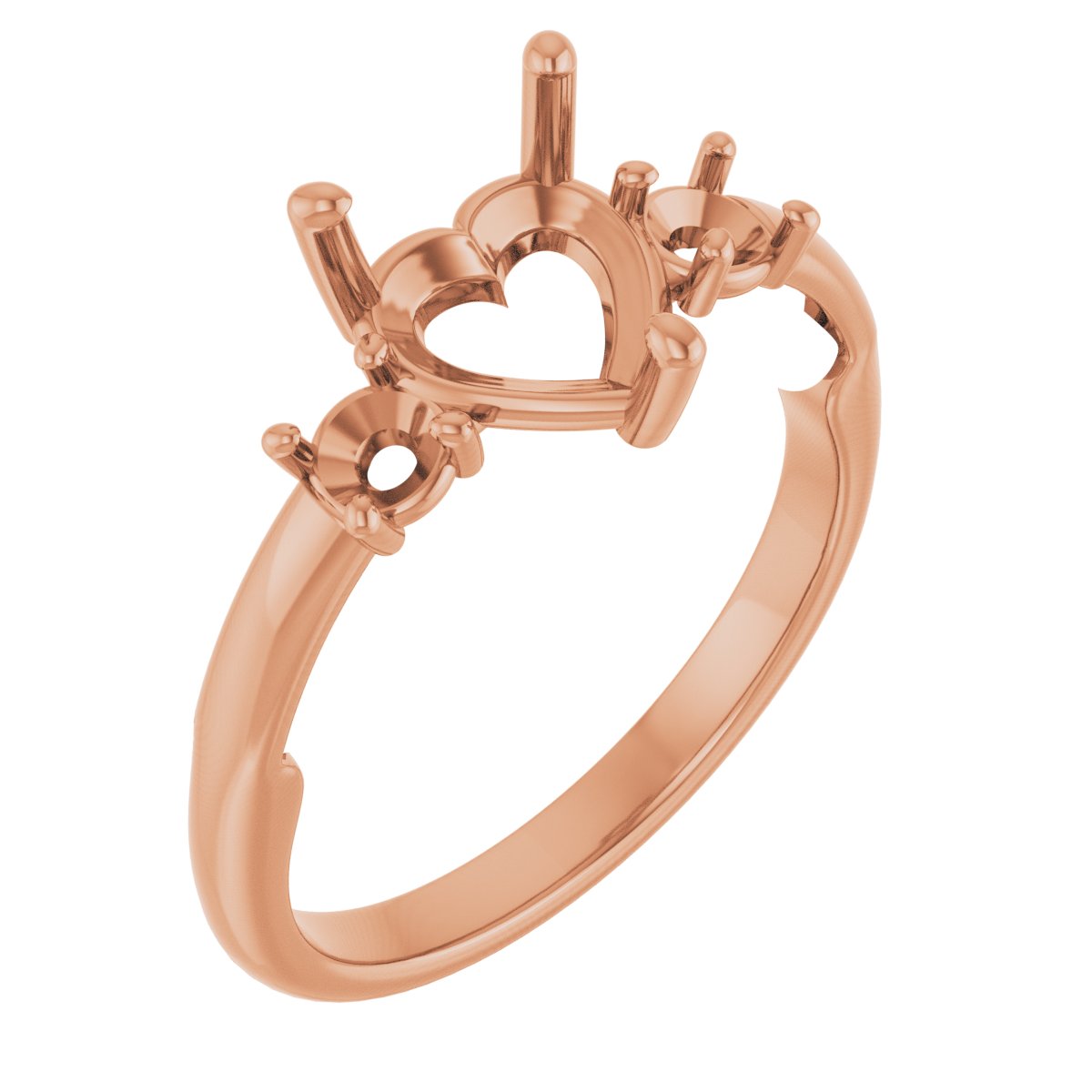 Three-Stone Sculptural Engagement Ring