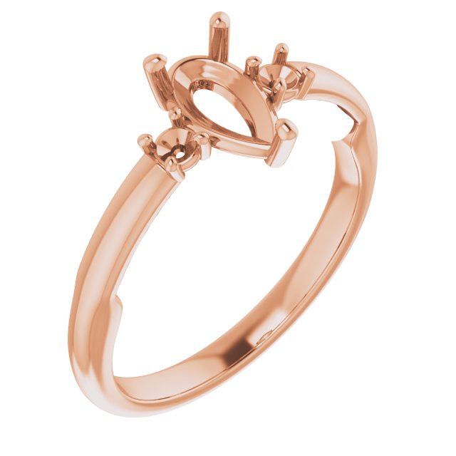 Three-Stone Sculptural Engagement Ring