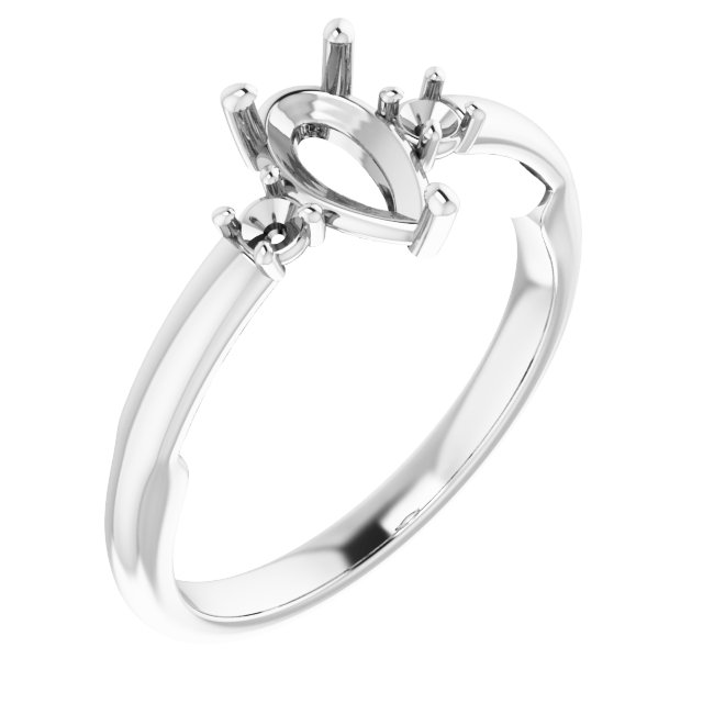 Three-Stone Sculptural Engagement Ring