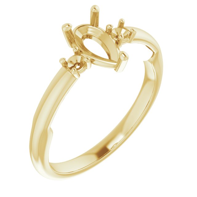 Three-Stone Sculptural Engagement Ring