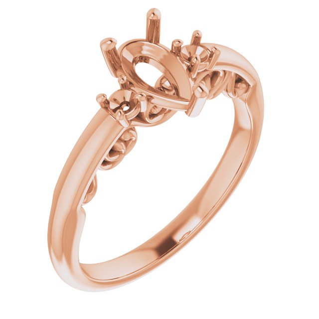 Three-Stone Sculptural Engagement Ring