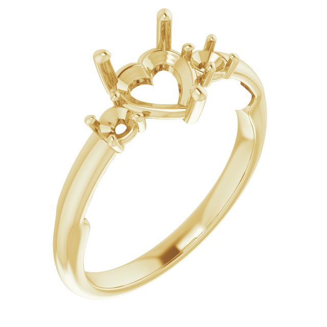 Three-Stone Sculptural Engagement Ring
