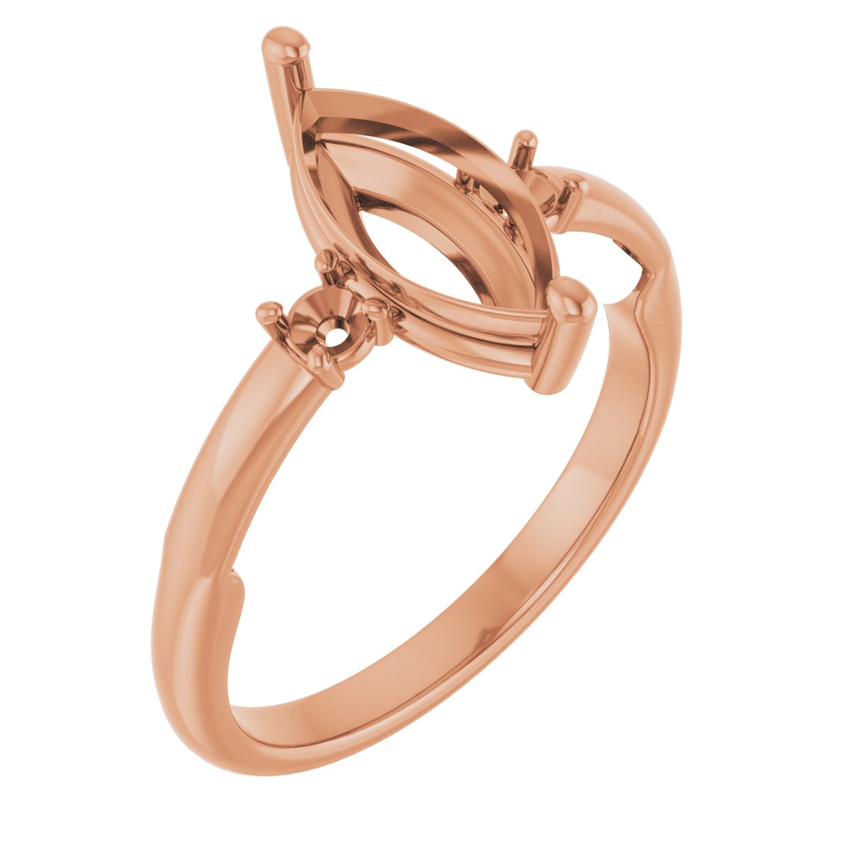 Three-Stone Sculptural Engagement Ring