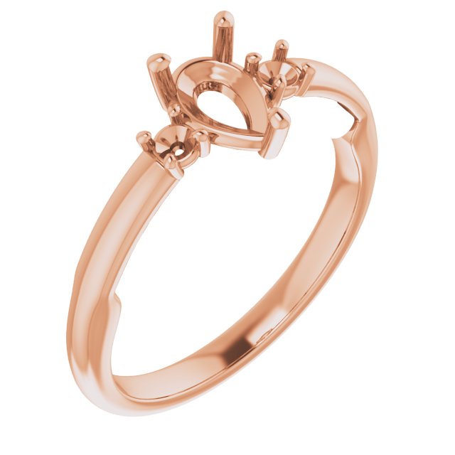 Three-Stone Sculptural Engagement Ring