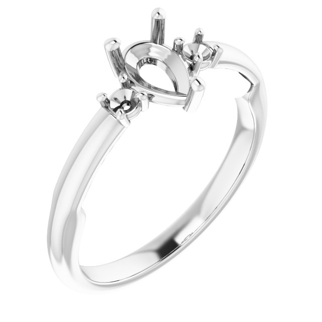 Three-Stone Sculptural Engagement Ring