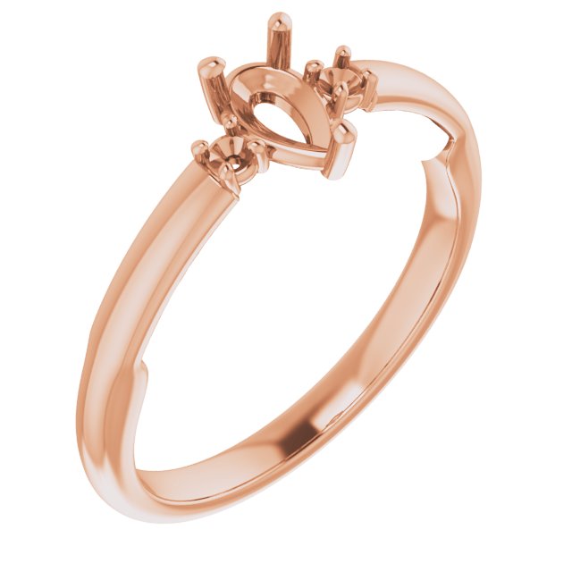 Three-Stone Sculptural Engagement Ring