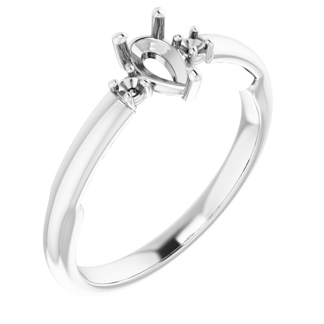 Three-Stone Sculptural Engagement Ring