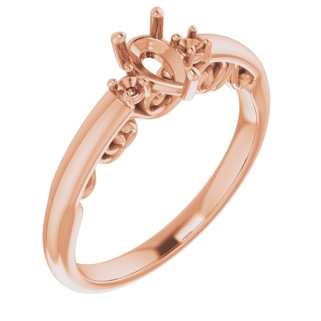 Three-Stone Sculptural Engagement Ring
