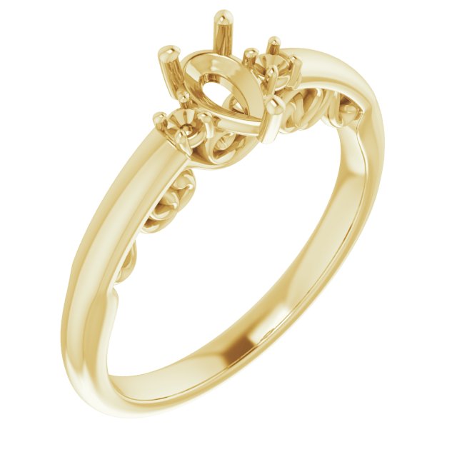 Three-Stone Sculptural Engagement Ring