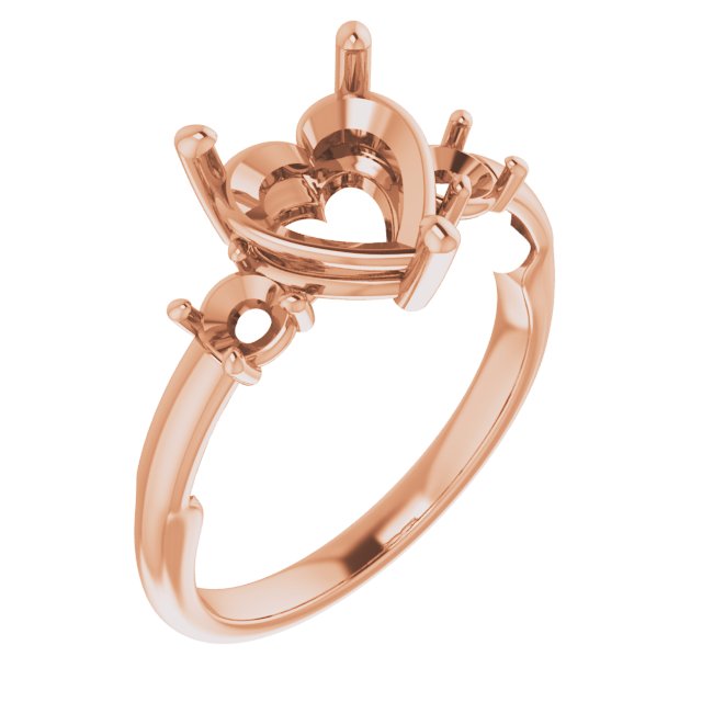 Three-Stone Sculptural Engagement Ring