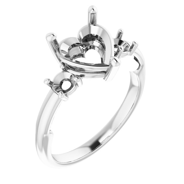 Three-Stone Sculptural Engagement Ring
