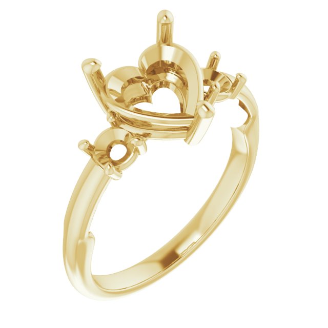 Three-Stone Sculptural Engagement Ring