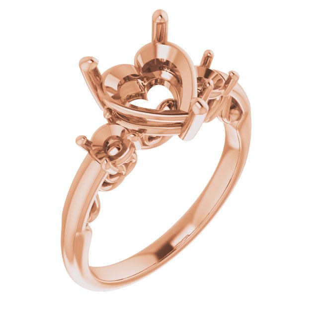 Three-Stone Sculptural Engagement Ring