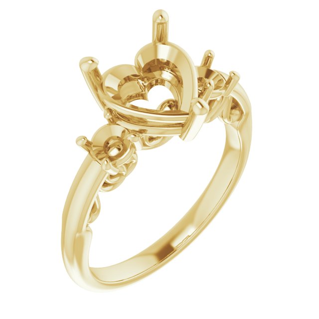Three-Stone Sculptural Engagement Ring