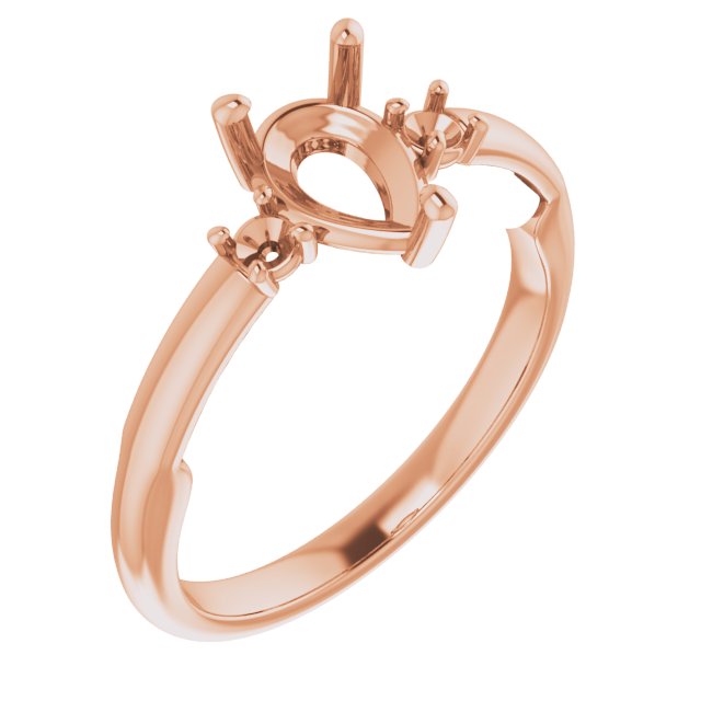 Three-Stone Sculptural Engagement Ring