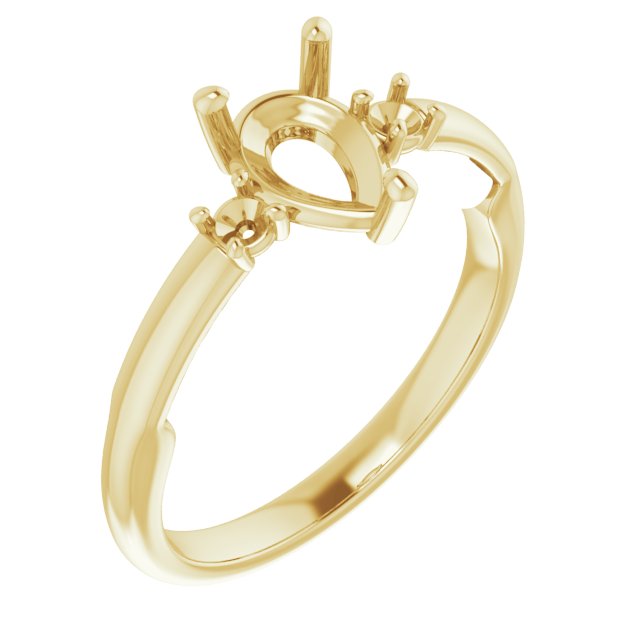 Three-Stone Sculptural Engagement Ring