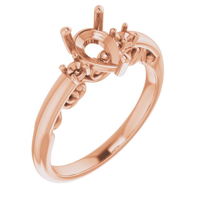 Three-Stone Sculptural Engagement Ring