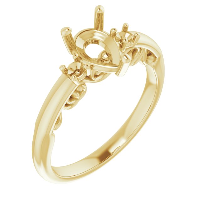 Three-Stone Sculptural Engagement Ring
