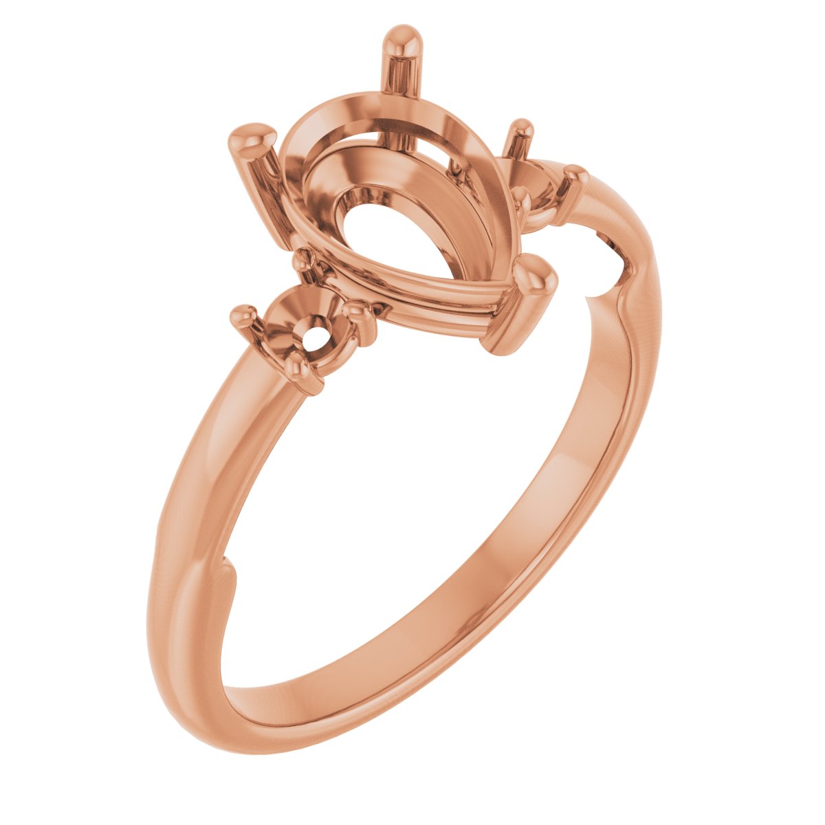 Three-Stone Sculptural Engagement Ring