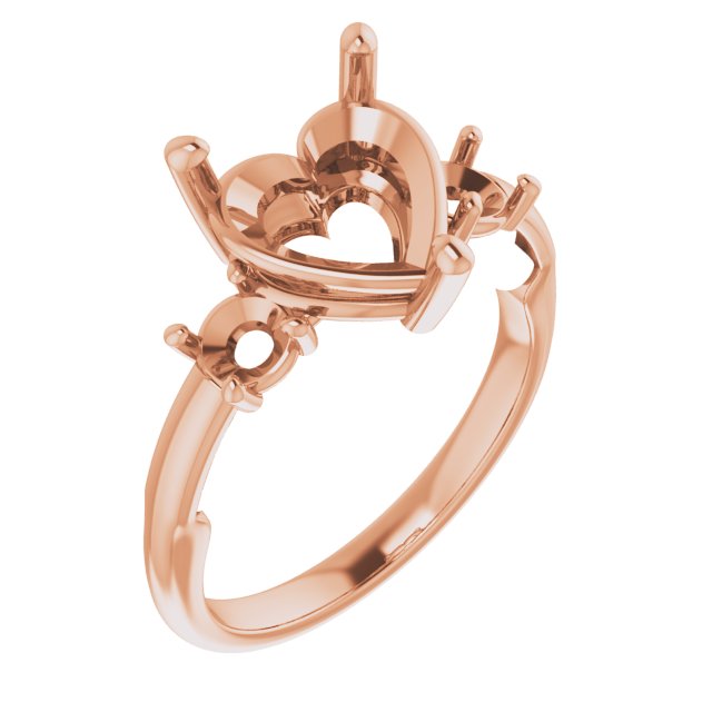 Three-Stone Sculptural Engagement Ring