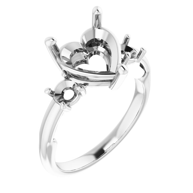 Three-Stone Sculptural Engagement Ring