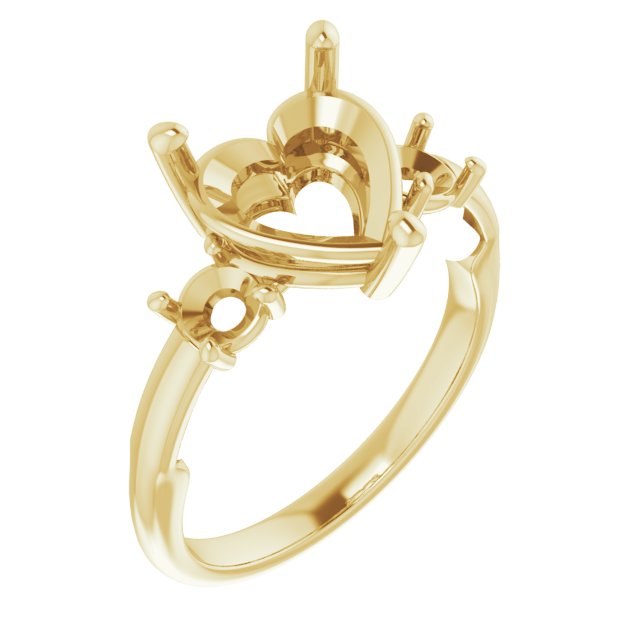 Three-Stone Sculptural Engagement Ring