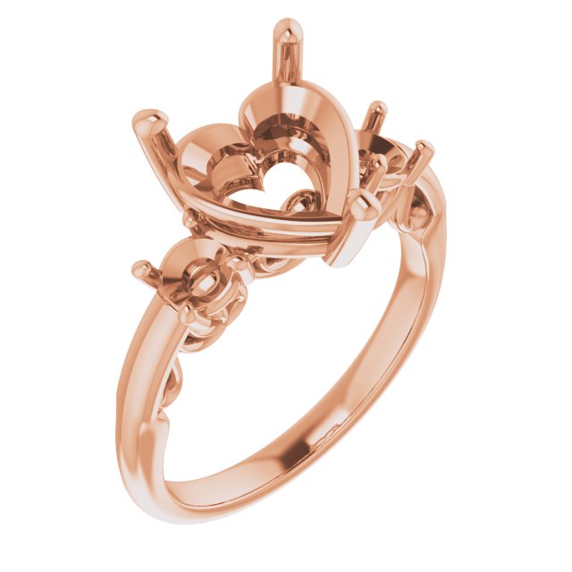 Three-Stone Sculptural Engagement Ring