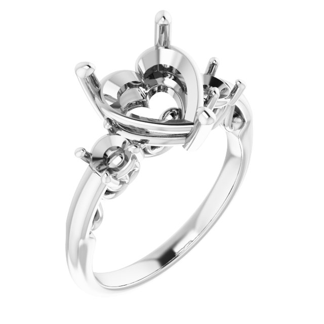 Three-Stone Sculptural Engagement Ring