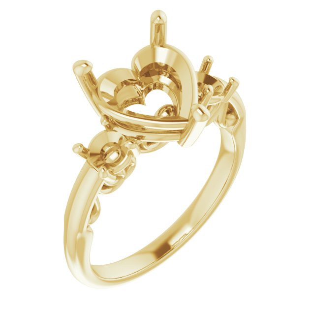 Three-Stone Sculptural Engagement Ring