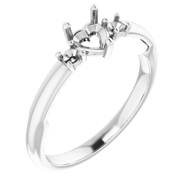 Three-Stone Sculptural Engagement Ring