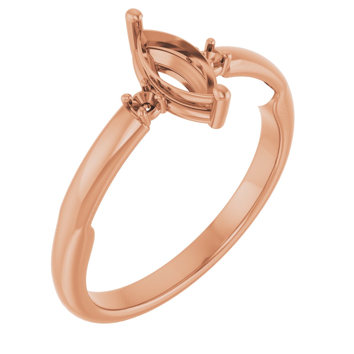Three-Stone Sculptural Engagement Ring