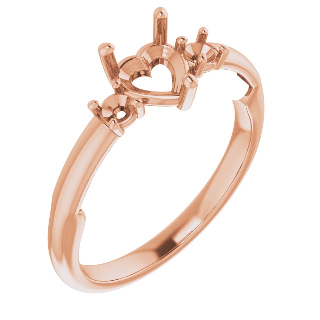 Three-Stone Sculptural Engagement Ring