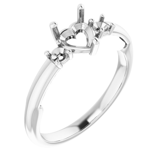 Three-Stone Sculptural Engagement Ring