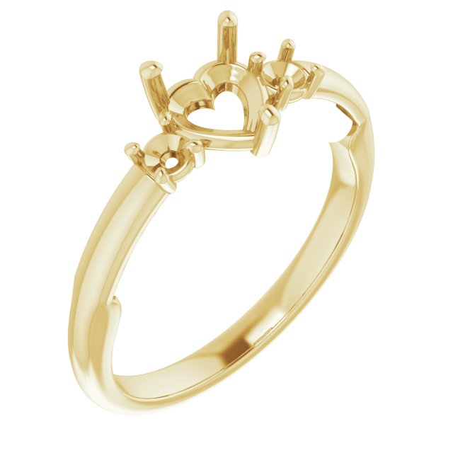 Three-Stone Sculptural Engagement Ring