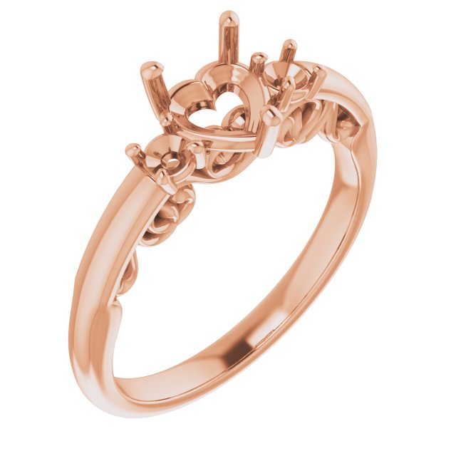 Three-Stone Sculptural Engagement Ring