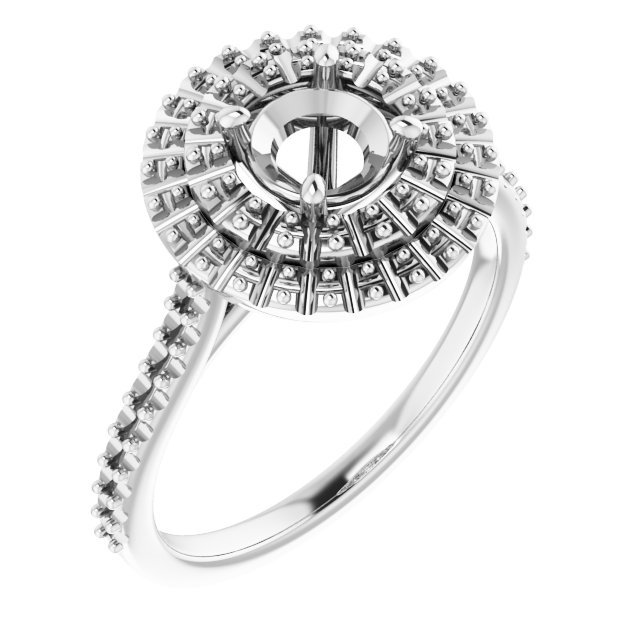 Double Halo-Style Engagement Ring