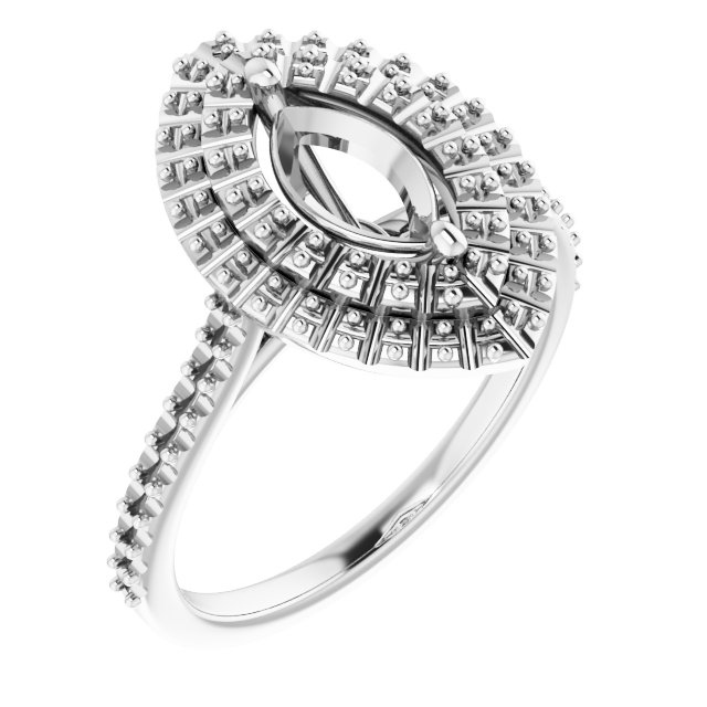 Double Halo-Style Engagement Ring