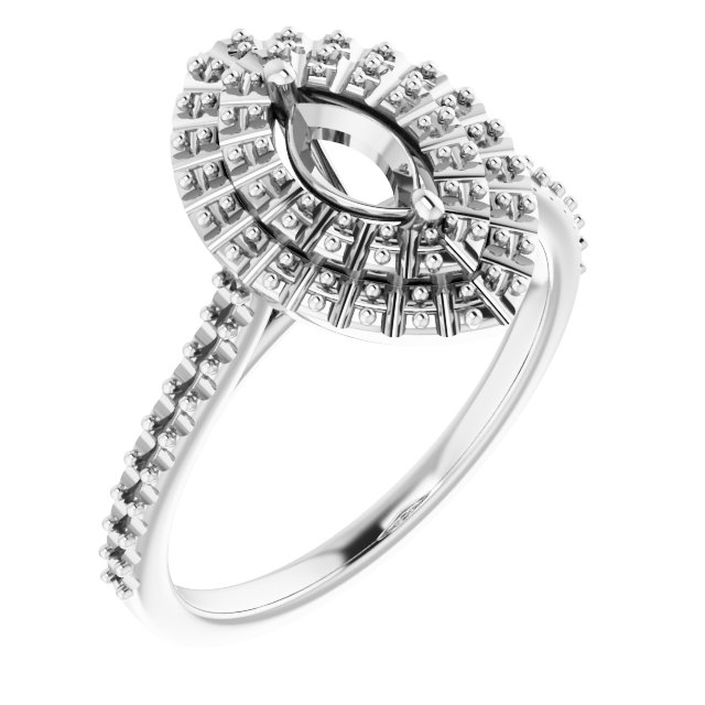 Double Halo-Style Engagement Ring