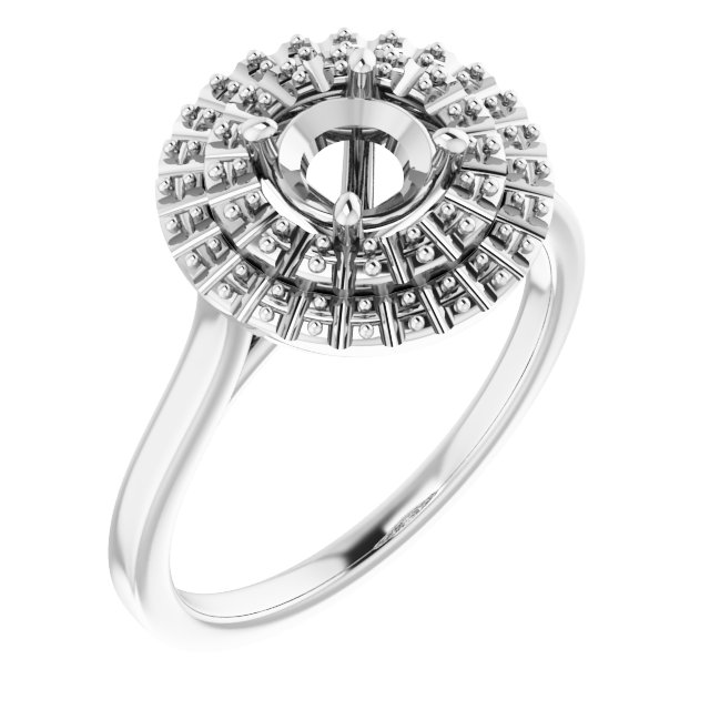 Double Halo-Style Engagement Ring