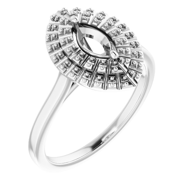 Double Halo-Style Engagement Ring