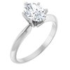 18KY and Platinum 6 Prong Oval Diamond Solitaire Ring 1 Carat Ref 499817