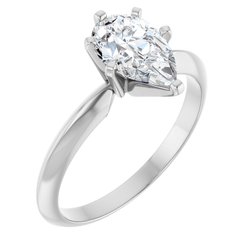 Pear 6-krapní Light Solitaire Ring Mounting