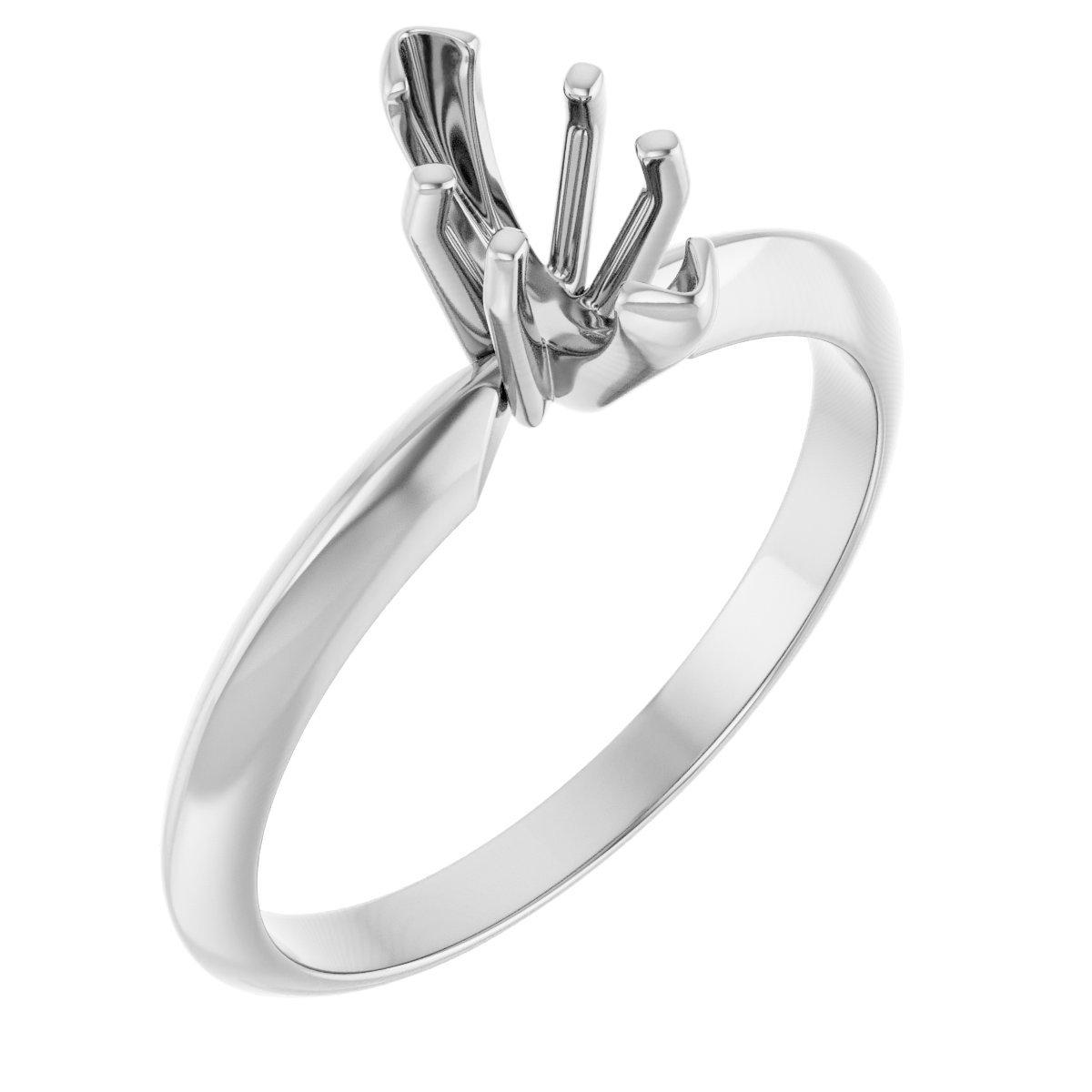 Lightweight V-End Solitaire Engagement Ring
