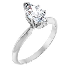 Marquise 6-Prong V-End Solitaire Ring Mounting