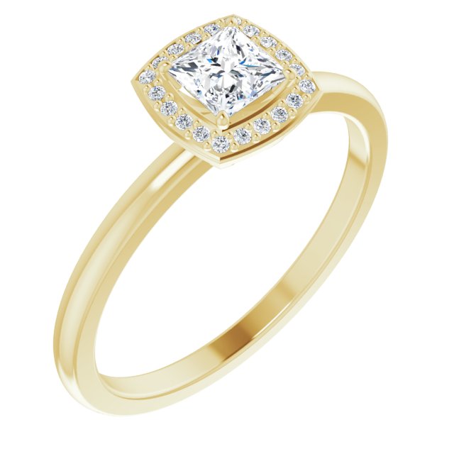 14K Yellow  3/8 CTW Natural Diamond Ring