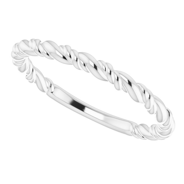 Sterling Silver Stackable Rope Ring