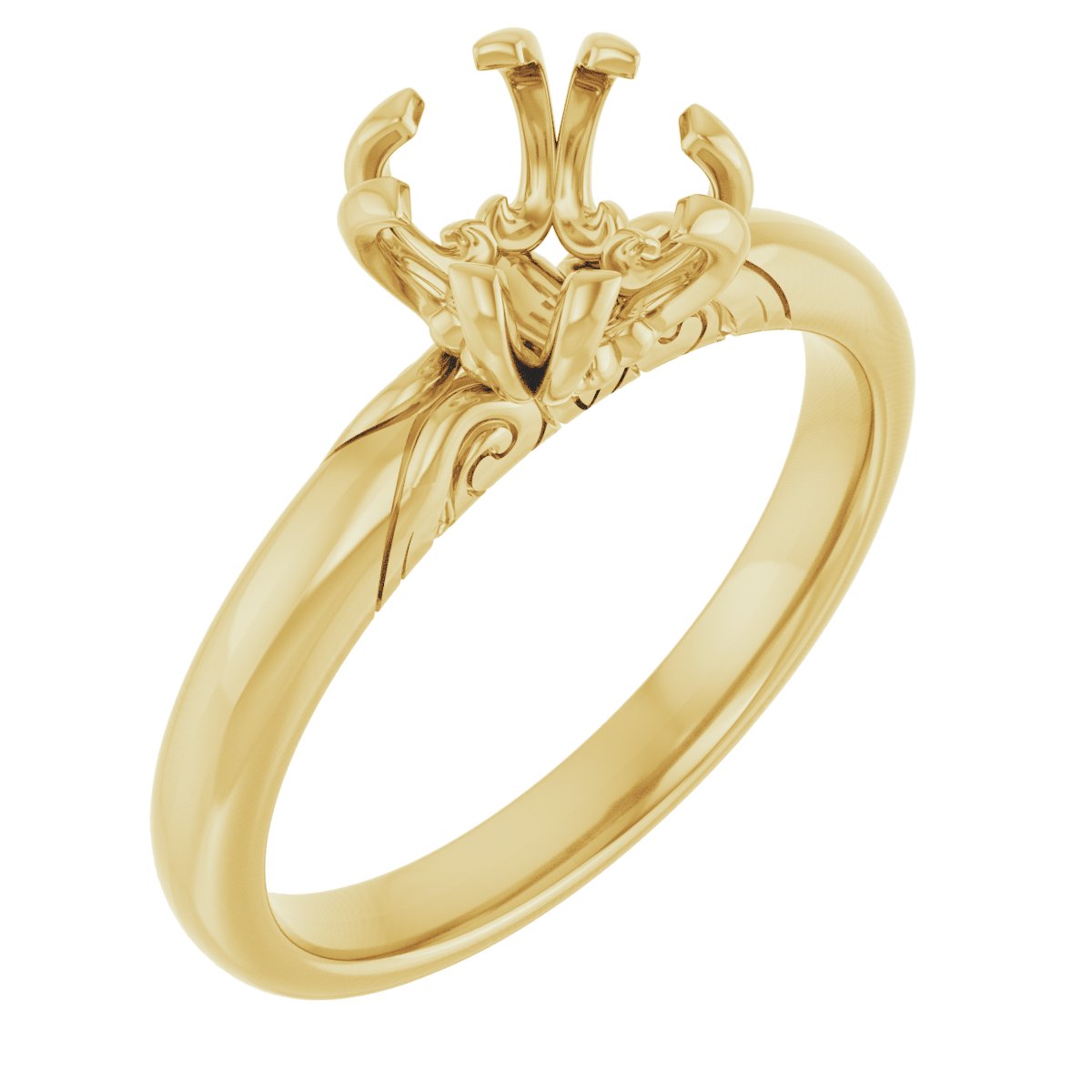 Split-Prong Solitaire Engagement Ring