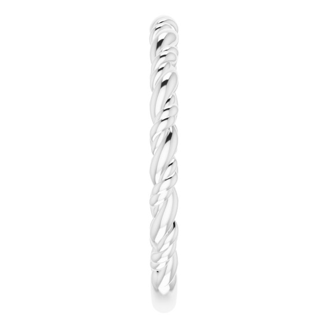 Sterling Silver Stackable Rope Ring