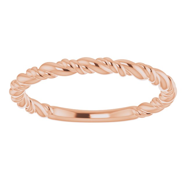 14K Rose Stackable Rope Ring