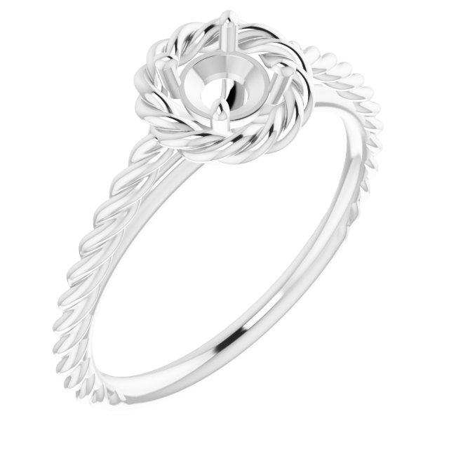 Solitaire Rope Ring